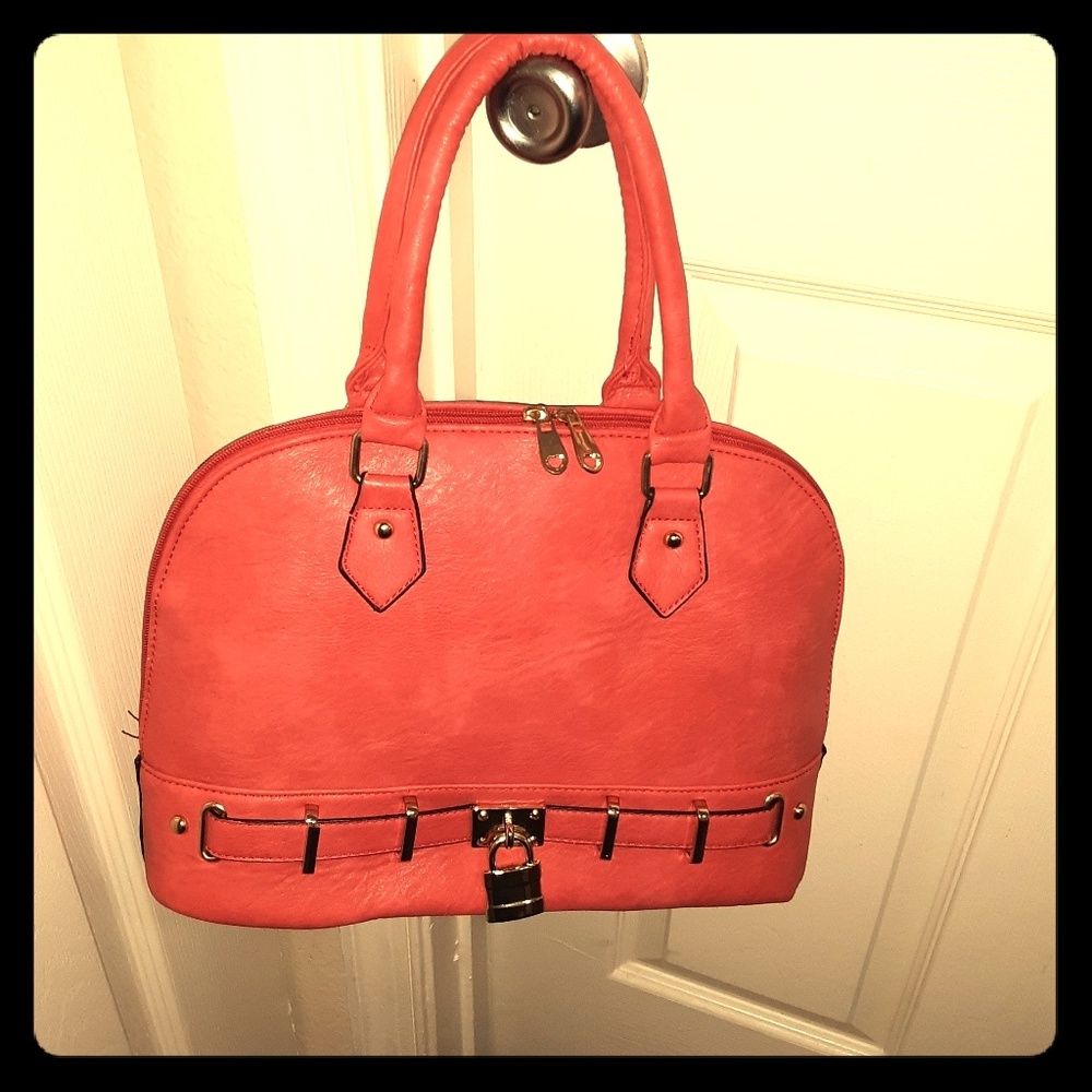 Tignanello Coral Vegan Leather Satchel Handbag